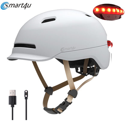 Smart4u  SH50 urban cycling helmet with tail light-black/white/pink/blue